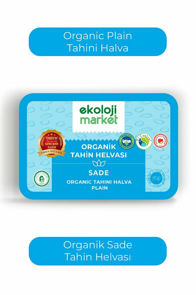 Organik Glutensiz Sade Tahin Helvası 200 Gr / Organic Gluten-Free Plain Tahini Halva 200 Gr
