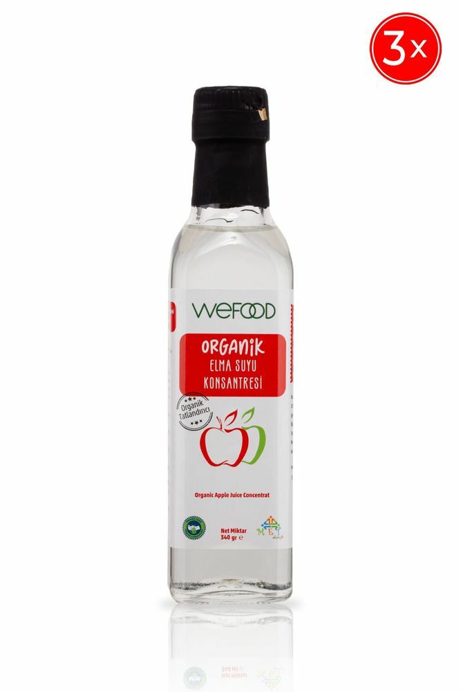 Wefood Organik Elma Suyu Konsantresi 340g (3 Adet)