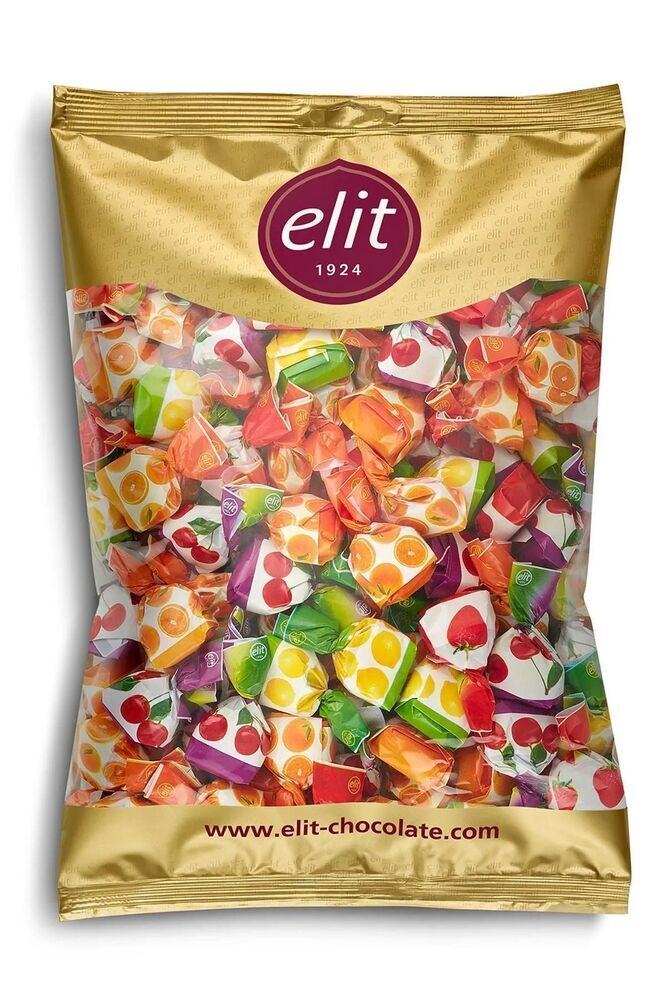 Karışık Meyve Dolgulu Bonbon Şeker 1kg Glutensiz