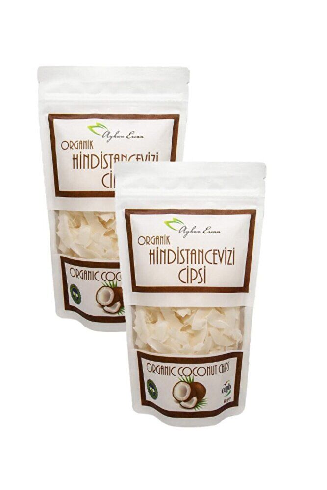 Şeker Ilavesiz Organik Hindistan Cevizi Cipsi 90 Grx2 Adet