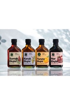 Tatlı Ekşi Seti Nar, Sumak, Koruk, Turunç Ekşisi (4 Adet) 280 gr