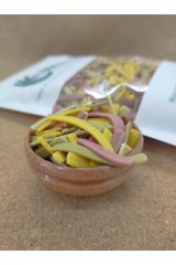 Belu Gıda Atölyesi Karışık Sebzeli Erişte 250g Ispanaklı, Kırmızı Pancarlı, Zerdeçallı Karışım Vitamin Deposu