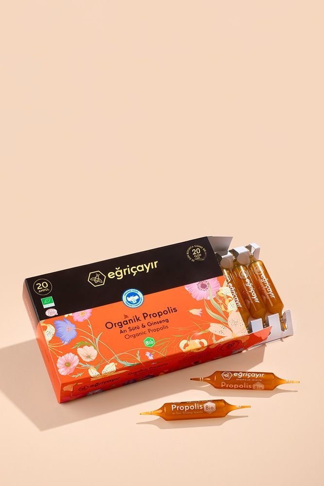 Eğriçayır Organik Propolis Ampülü 300 ml 15 ml x 20 Adet Tüp