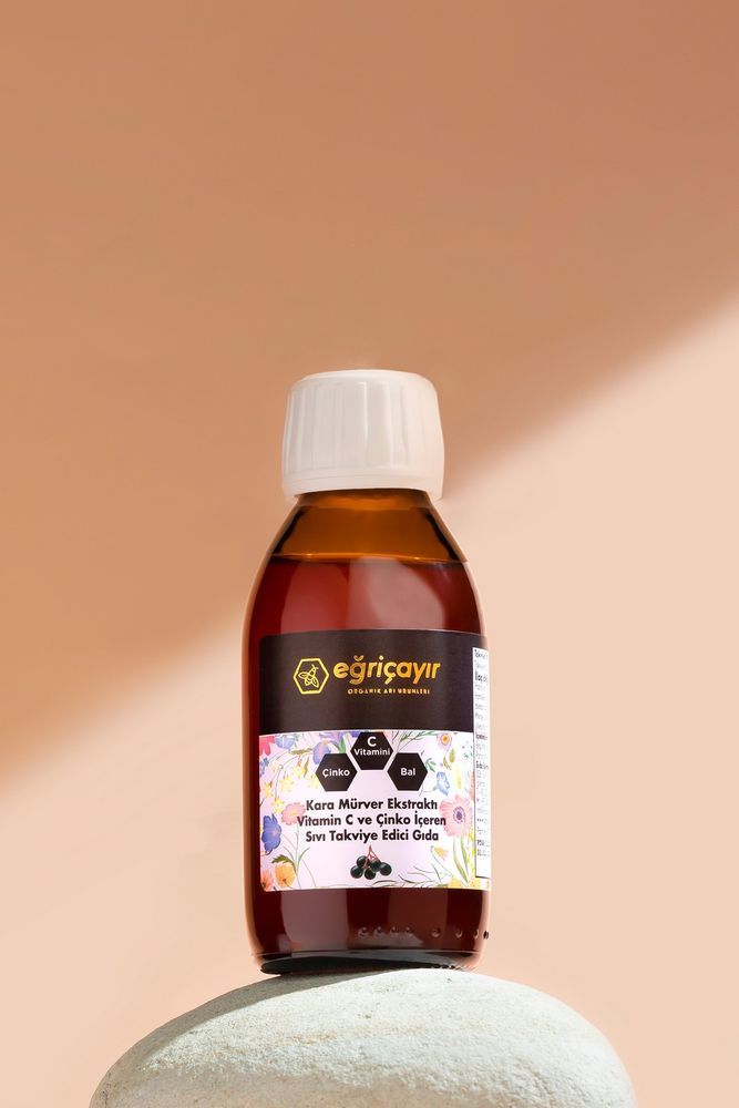 Kara Mürver Ekstratı Vitamin C Ve Çinko Içeren Sıvı Takviye Edici Gıda 120 Ml
