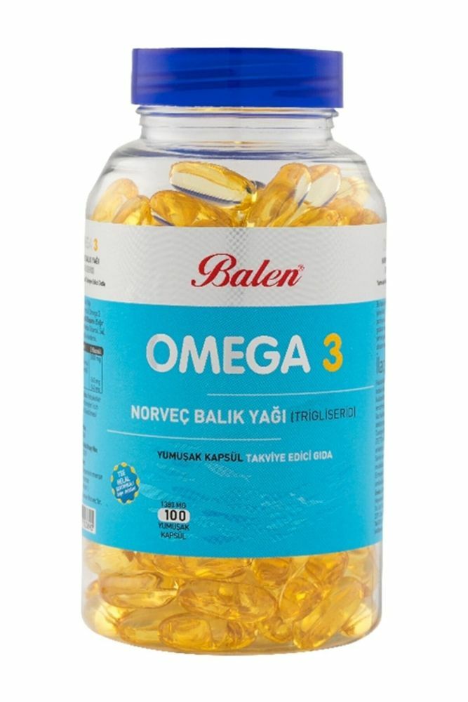 Balen Omega 3 Norveç Balık Yağı Trigliserid 1380 mg X 100 Kapsül