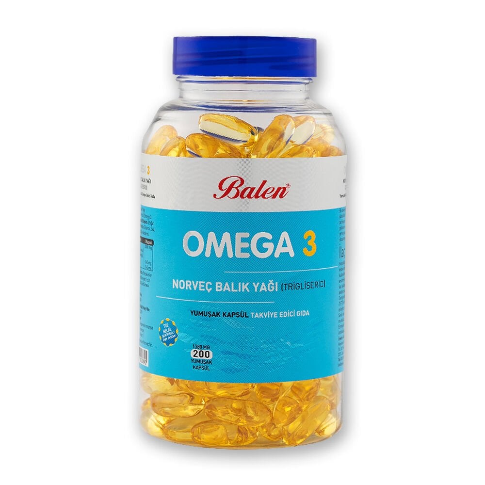 Balen Omega 3 Norveç Balık Yağı 1380 mg 200 Kapsül (TRİGLİSERİD FORM)