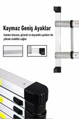 Teleskopik Uzayan Merdiven 2,6 Metre 9 Basamaklı