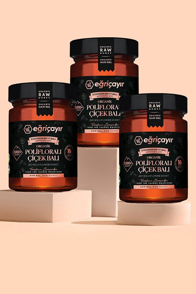 Organik Polifloralı - Çok Çiçekli Bal Ta16 450 gr (3 Adet)