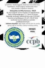 Organik Jelatinize Maca Kökü Tozu Lepidyum Maca Root 100 gr (2 Adet)