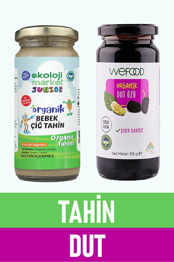 Organik Çiğ Tahin 230 gr + Organik Dut Özü 315 gr