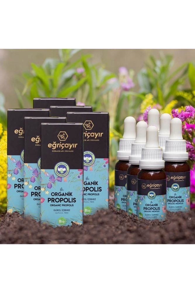 Eğriçayır Organik Su Bazlı Propolis Damla 20 ml (6 Adet)