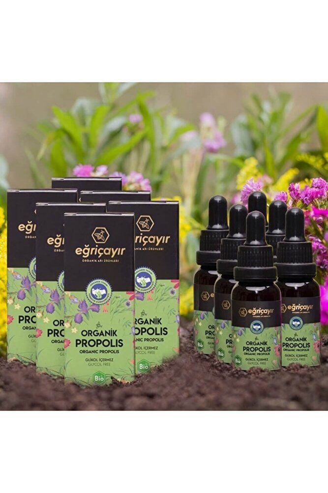 Eğriçayır Organik Alkol Bazlı Propolis Damla 20 ml (6 Adet)