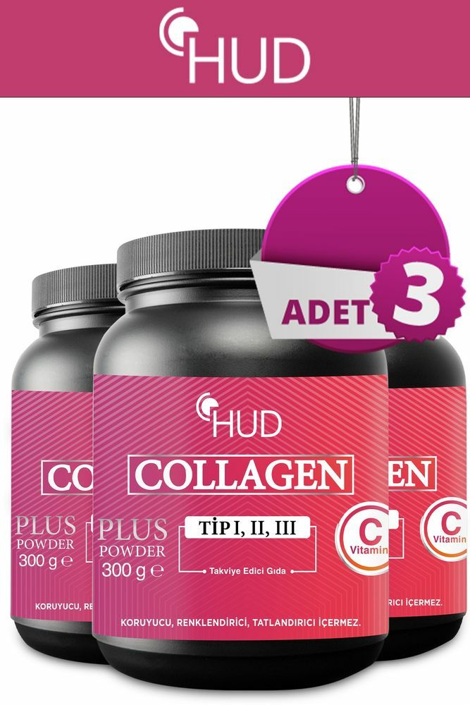 Hud Collagen Plus Powder 300g Toz Kolajen (3 Adet)