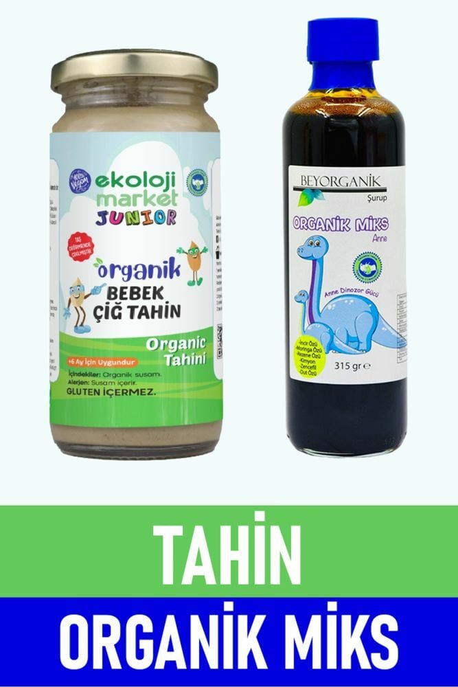 Organik Çiğ Tahin 230 gr + Organik Miks Anne 315 gr