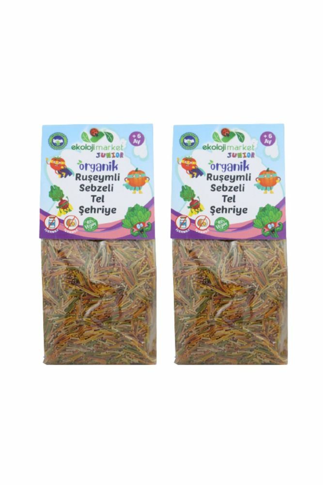 Organik Bebek Ruşeymli Sebzeli Tel Şehriye 250 Gr X 2 Adet - Bebek Makarnası