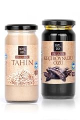 Organik Glutensiz Tahin Yerli Çiğ Susam + Organik Glutensiz Keçiboynuzu Özü (soğuk Sıkım)