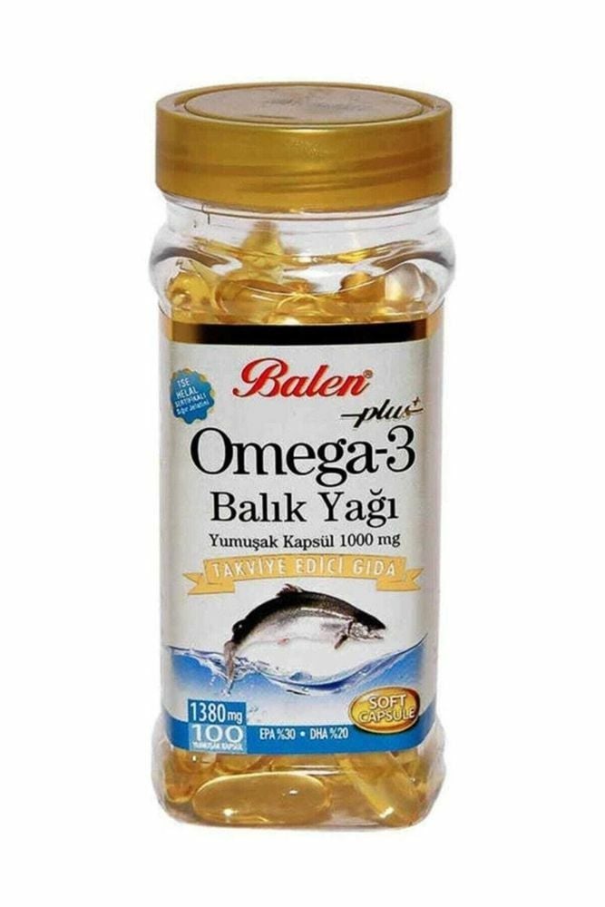 Balen Omega 3 Balık Yağı 1380 mg 100 Kapsül TSE Helal Sertifikalı