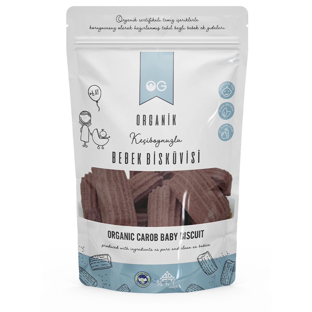 OG Natural Organik Keçiboynuzlu Bebek Bisküvisi 150 Gr +6 Ay