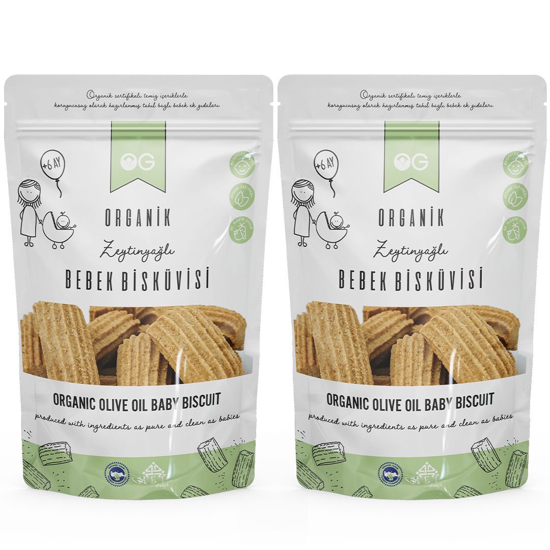 OG Natural 2'li Organik Bebek Bisküvisi 2x300 Gr +6 Ay