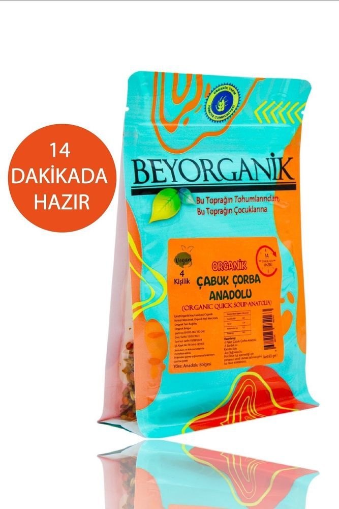 BEYORGANİK Organik Çabuk Çorba Anadolu (14 Dakikada Hazır) 93g
