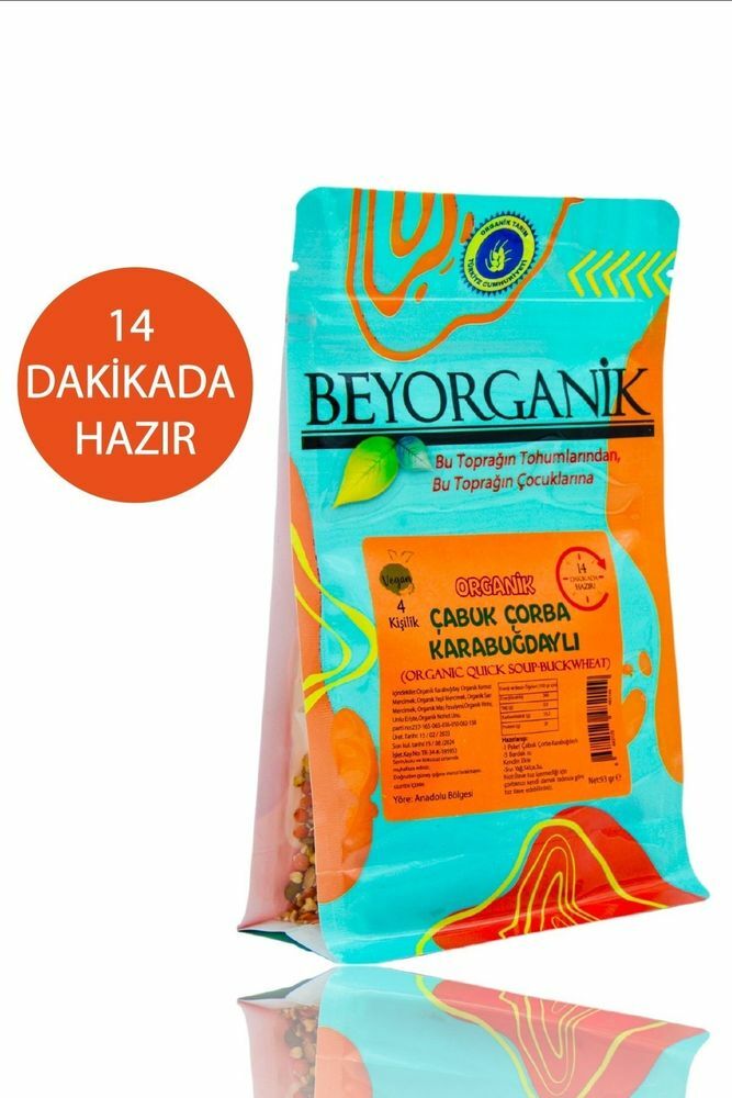 BEYORGANİK Organik Çabuk Çorba Karabuğdaylı (14 Dakikada Hazır) 93g