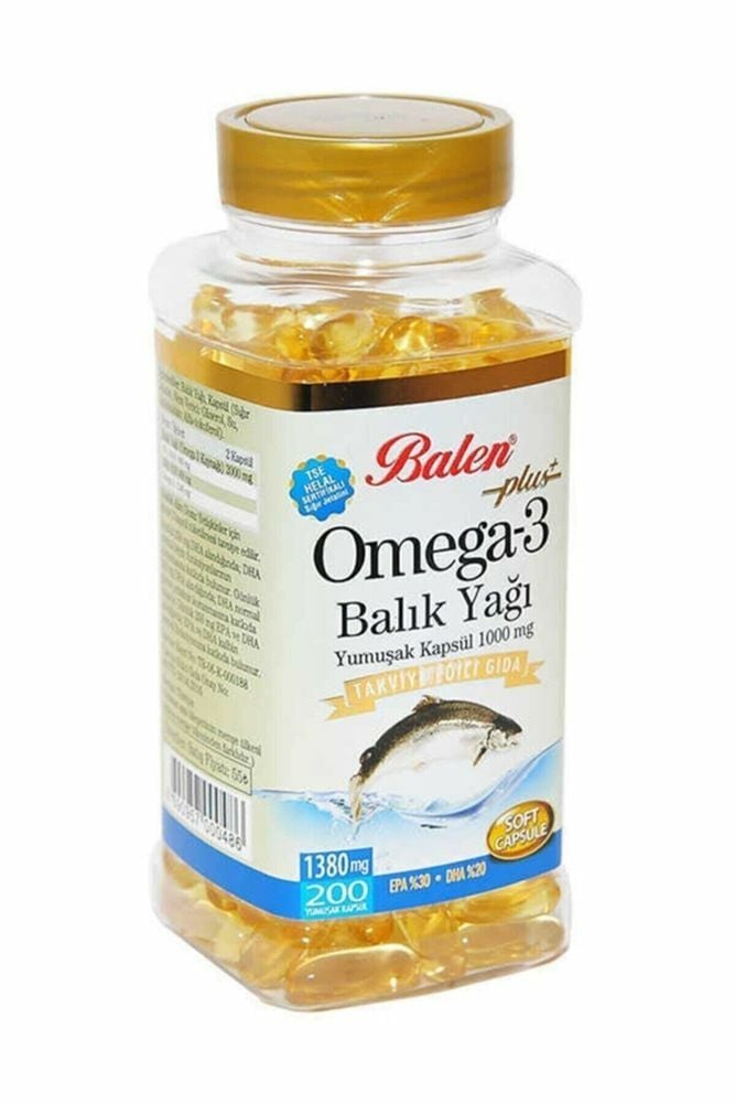 Balen Omega 3 Balık Yağı Yumuşak Kapsül 1000 mg 200 Kapsül