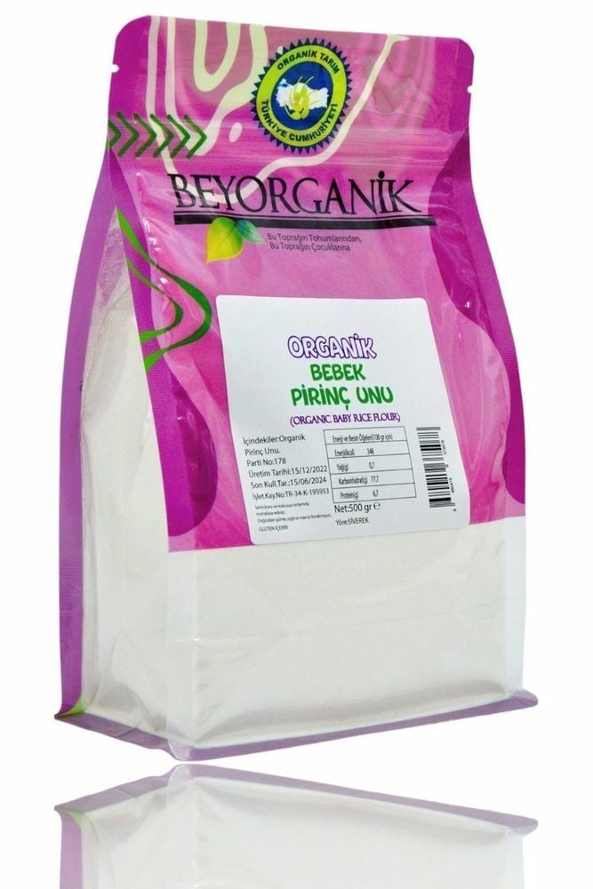 Organik Bebek Pirinç Unu 500gr