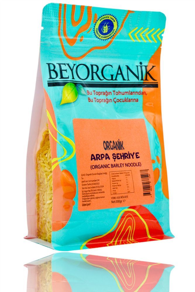 BEYORGANİK Organik Sütsüz Yumurtasız Arpa Şehriye +6 Ay 300g
