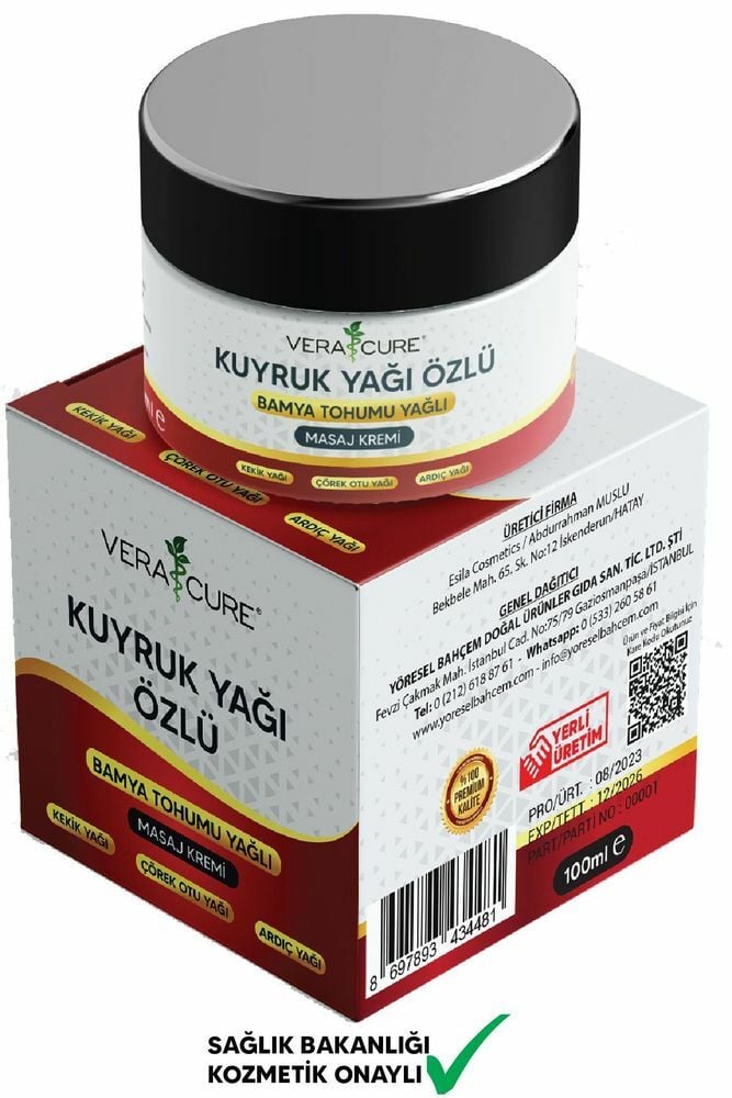 Kuyruk Yağı Özlü Bamya Tohumu Yağlı Krem (100ML) %100 Doğal Özel Formül