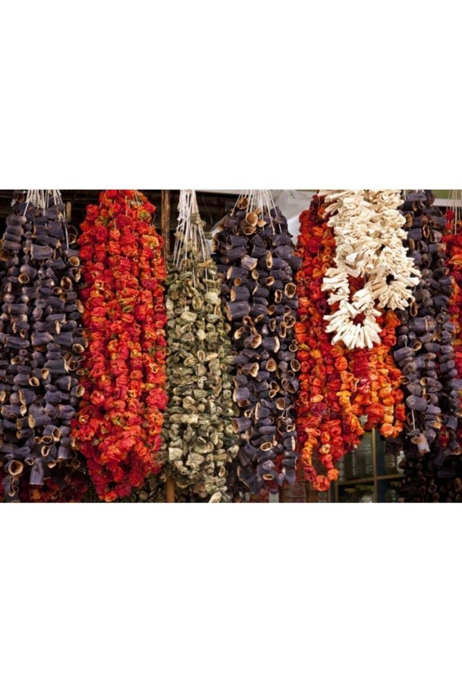 Harput Baharat Gaziantep Kuru Tatlı Biber Dolmalık (Kuruluk) 1 Sıra 50 Adet
