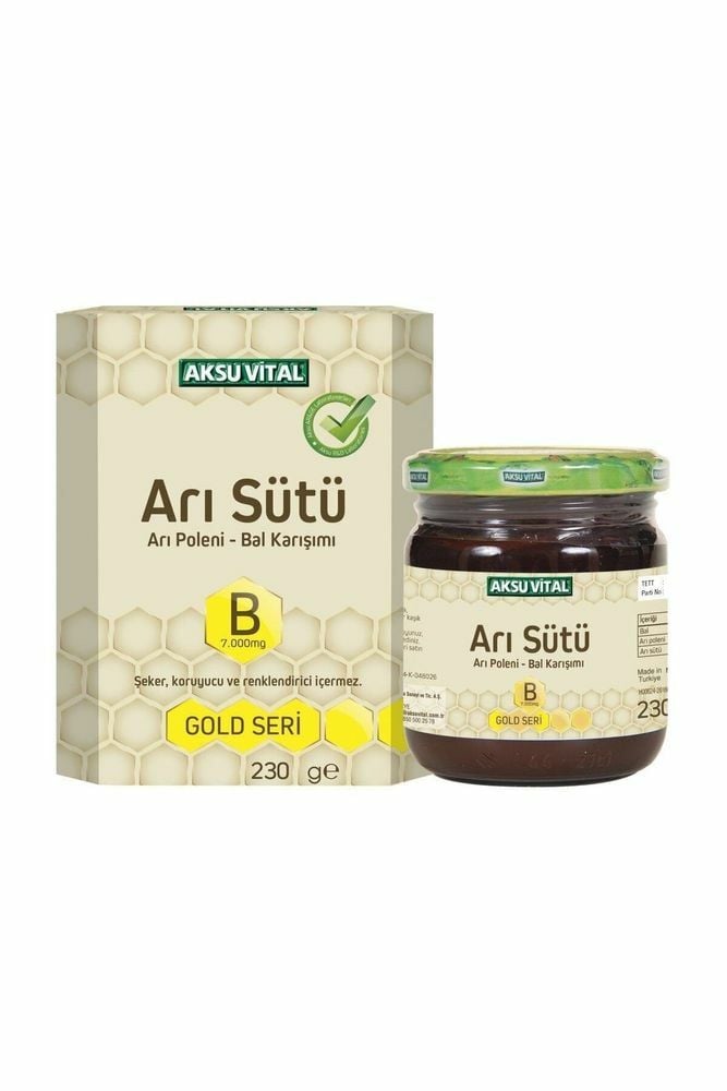 Aksu Vital Arı Sütü Arı Poleni Ham Bal 7000mg 220g