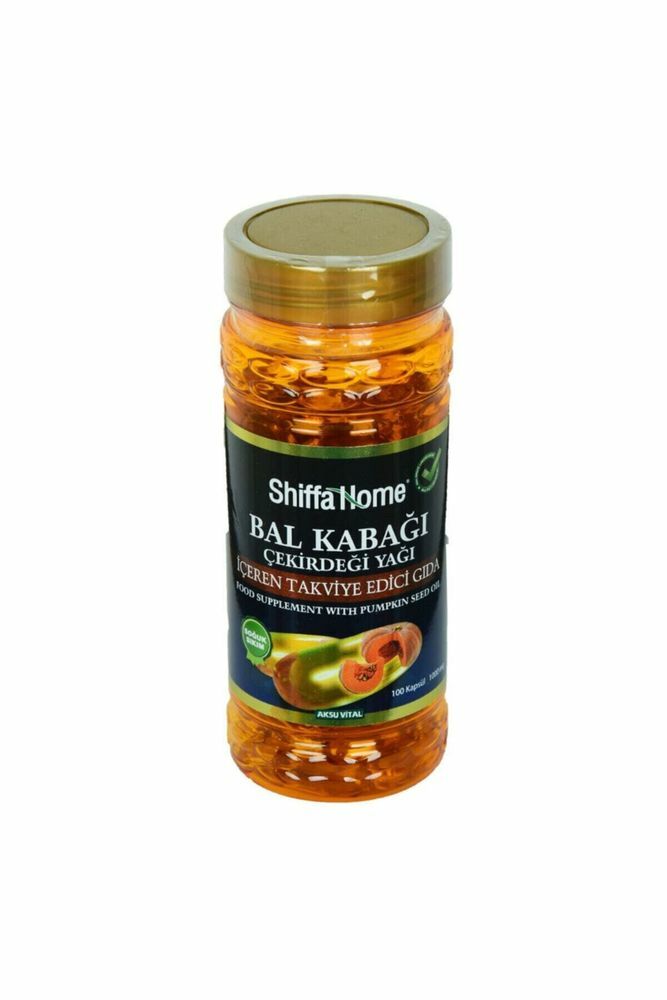 Aksu Vital Shiffa Home Bal Kabağı Çekirdeği Yağı Soğuk Sıkım 1000 mg (100 Kapsül)