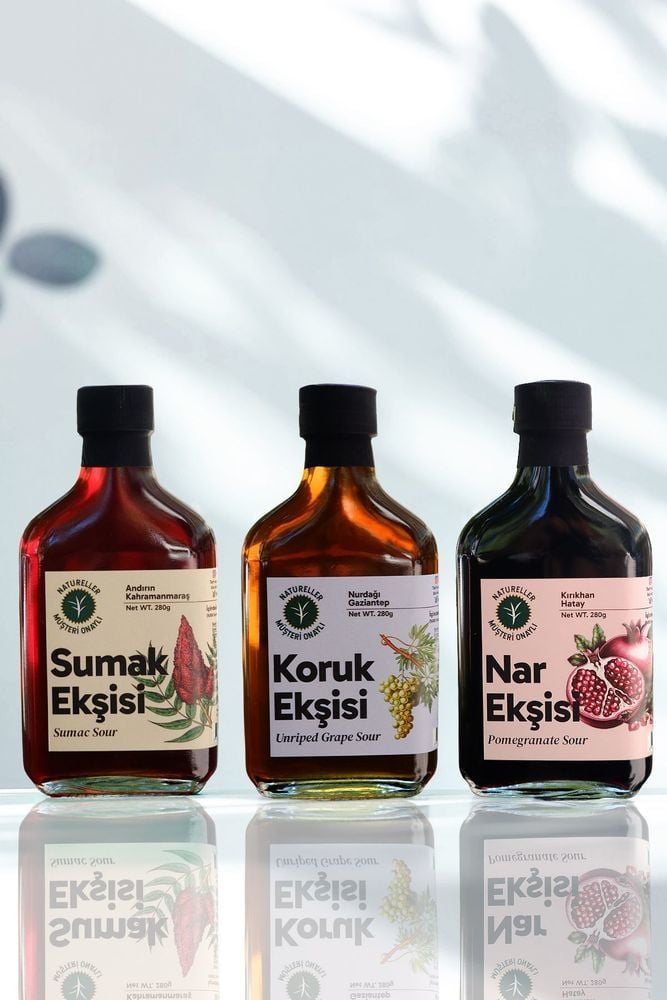 Tatlı Ekşi Seti %100 Saf Nar, Sumak, Koruk Ekşisi (3 Adet) 280 gr