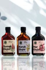 Tatlı Ekşi Seti %100 Saf Nar, Sumak, Koruk Ekşisi (3 Adet) 280 gr