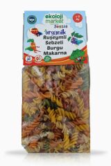 Organik Ruşeymli Sebzeli Burgu Makarna 250 gr6Paket Organic Wheat Vegetable Twisted Pasta 250gr6pack