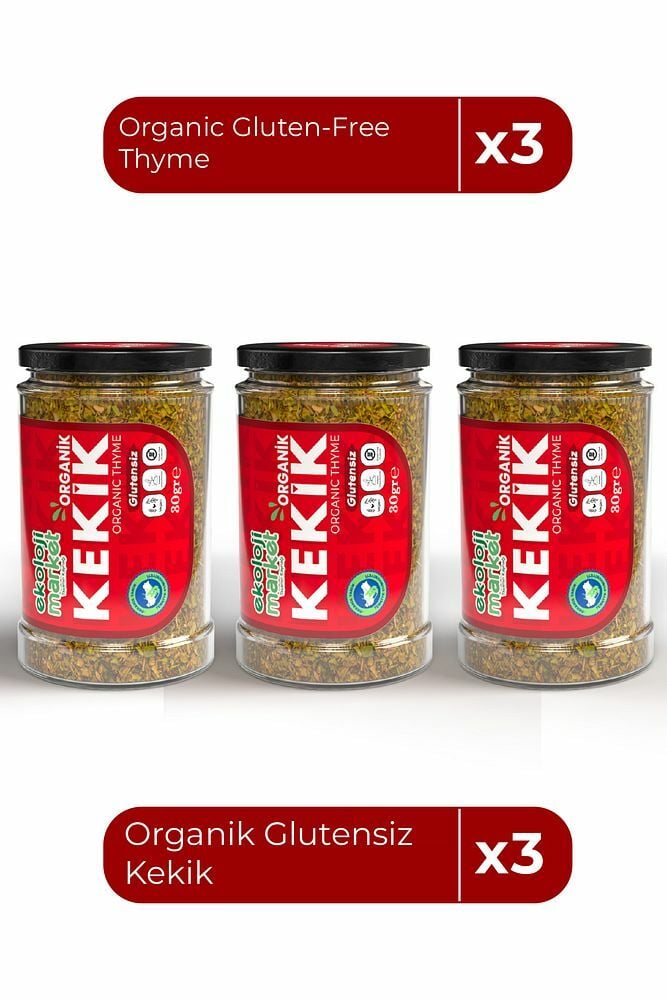 Organik Glutensiz Kekik 30 Gr x3 / Organic Gluten-Free Thyme 30 Gr x3