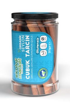 Organik Glutensiz Seylon Çubuk Tarçın 25 Gr x2 / Organic Gluten-Free Ceylon Cinnamon Quils 25 Gr x2