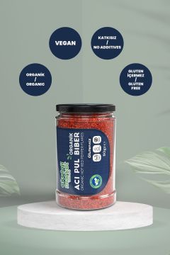 Organik Glutensiz Acı Pulbiber 80 Gr x3 / Organic Gluten-Free Hot Red Pepper Flakes 80 Gr x3