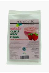 BEYORGANİK Organik Çilekli Bebek Pudingi 200g (ŞEKER İLAVESİZ)