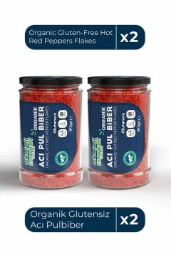 Organik Glutensiz Acı Pulbiber 80 Gr x2 / Organic Gluten-Free Hot Red Pepper Flakes 80 Gr x2