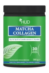 Hud Matcha Kolajen (Tip I ve Tip III) ve Yeşil Çay Ekstresi 300g (30 Günlük Porsiyon)