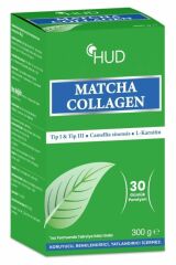 Hud Matcha Kolajen (Tip I ve Tip III) ve Yeşil Çay Ekstresi 300g (30 Günlük Porsiyon)