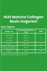 Hud Matcha Kolajen (Tip I ve Tip III) ve Yeşil Çay Ekstresi 300g (30 Günlük Porsiyon)