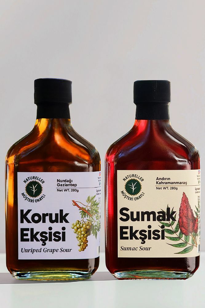 Sumak Ekşisi ve Koruk Ekşisi %100 Saf - Tatlı Ekşi Hasat (2 Adet) 280 gr