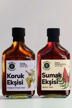 Sumak Ekşisi ve Koruk Ekşisi %100 Saf - Tatlı Ekşi Hasat (2 Adet) 280 gr