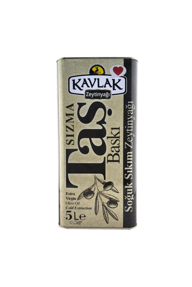 KAVLAK Taş Baskı Soğuk Sıkım Zeytinyağı 5 lt
