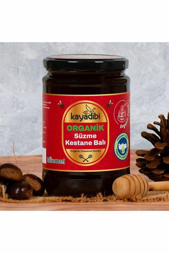 Kayadibi Organik Süzme Kestane Balı 850g