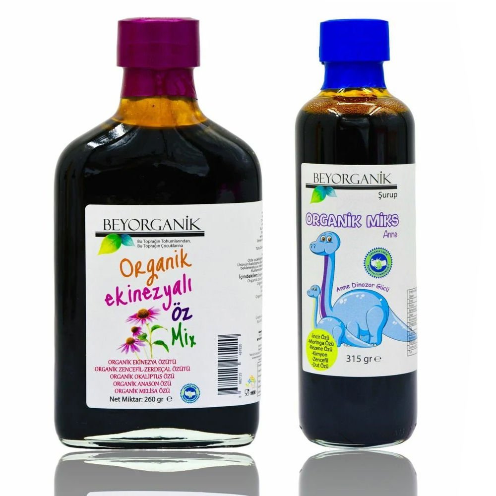 BEYORGANİK Organik Ekinezyalı Öz-Mix 260g + BEYORGANİK Organik Miks ANNE Dinozor Gücü
