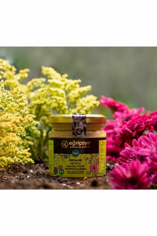 Eğriçayır Organik Arı Sütü Bal Polen Propolis Karışımı 240g