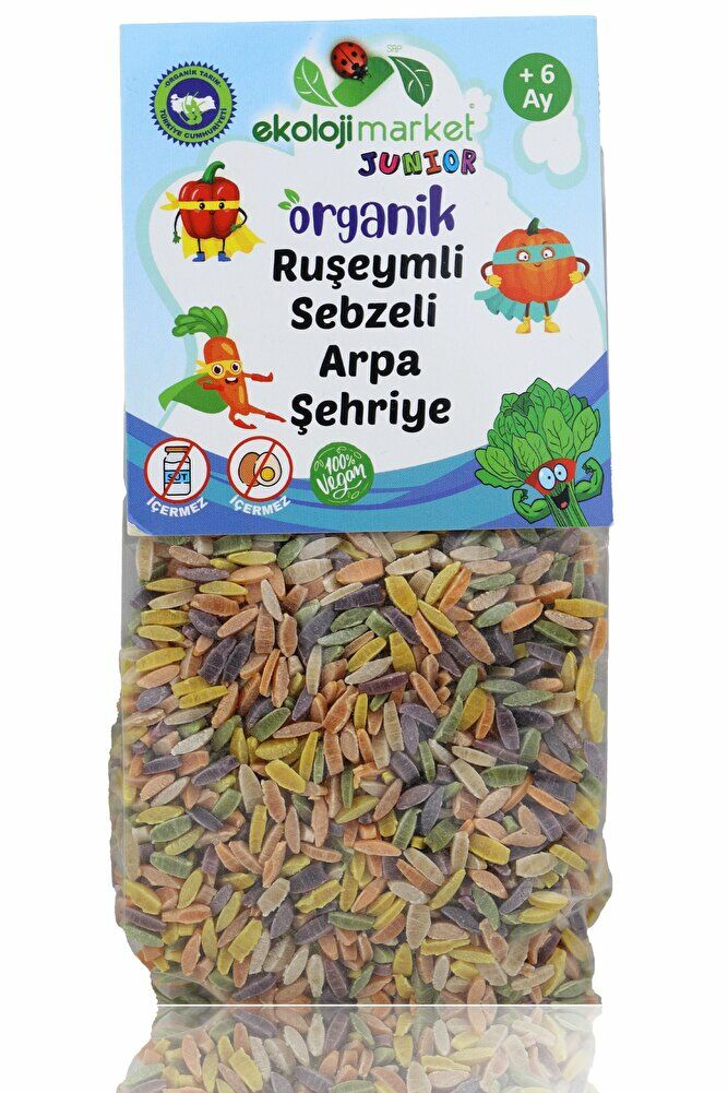 Ekoloji Market Organik Ruşeymli Sebzeli Bebek Makarnası Arpa Şehriye 250g (Süt Ve Yumurta İçermez)